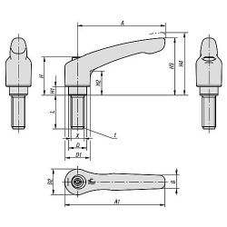 CLAMPING LEVER SIZE:4...
